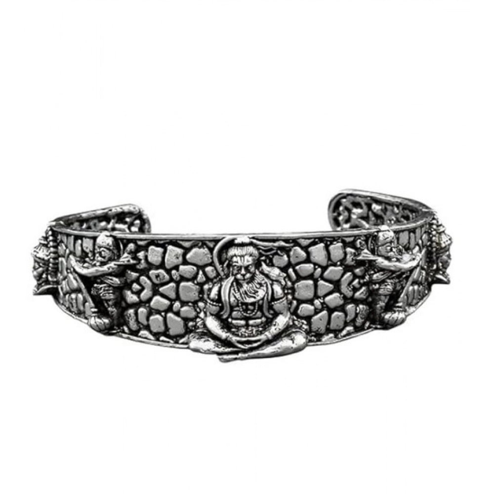 Pack of 2 Hanumanji Kada for Men – Silver
