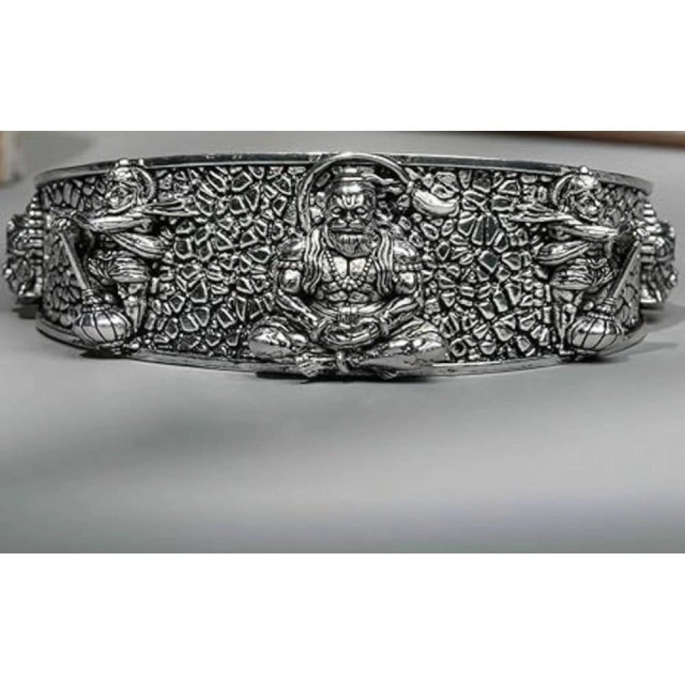 Pack of 2 Hanumanji Kada for Men – Silver