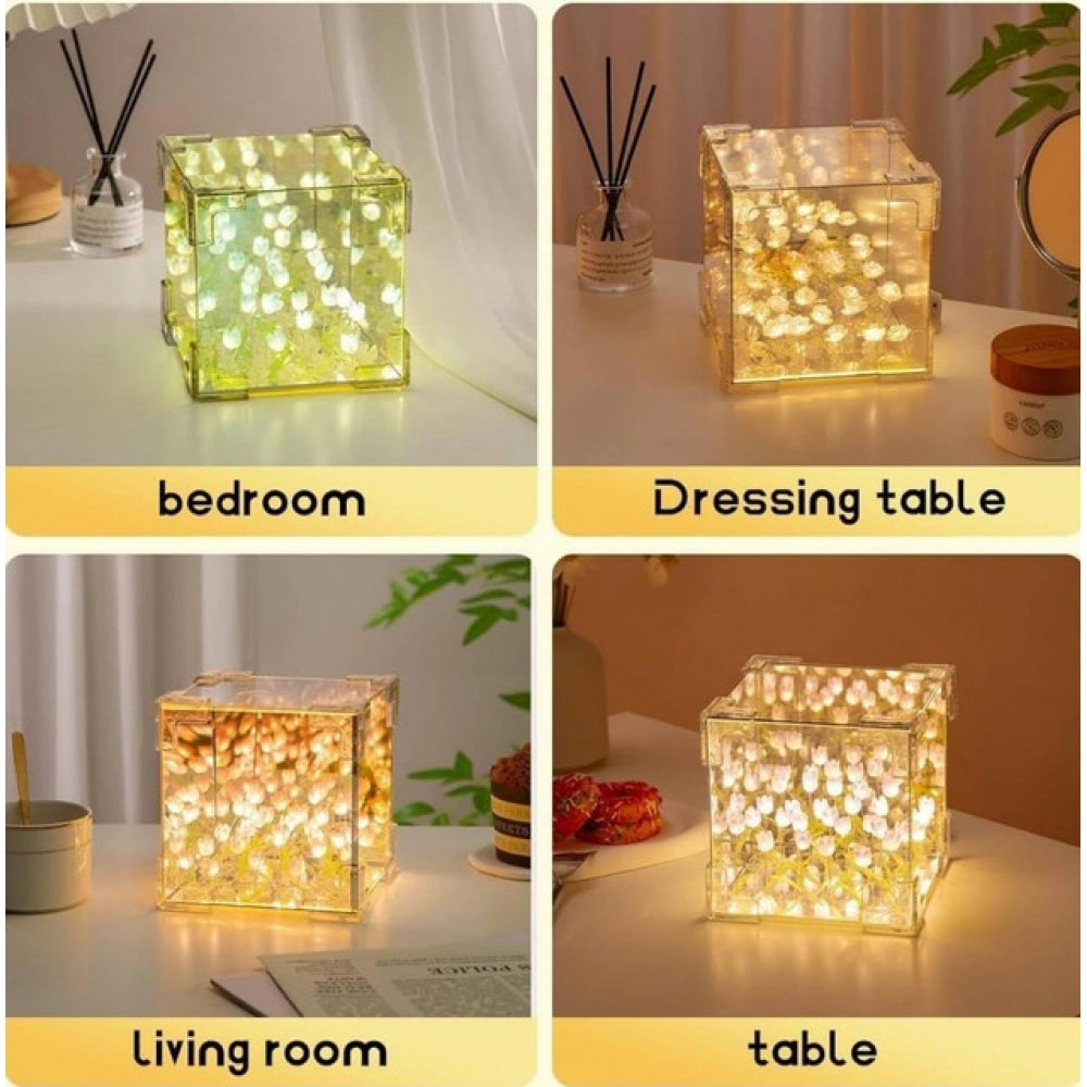 Cube Tulip LED Lamp – Multicolor
