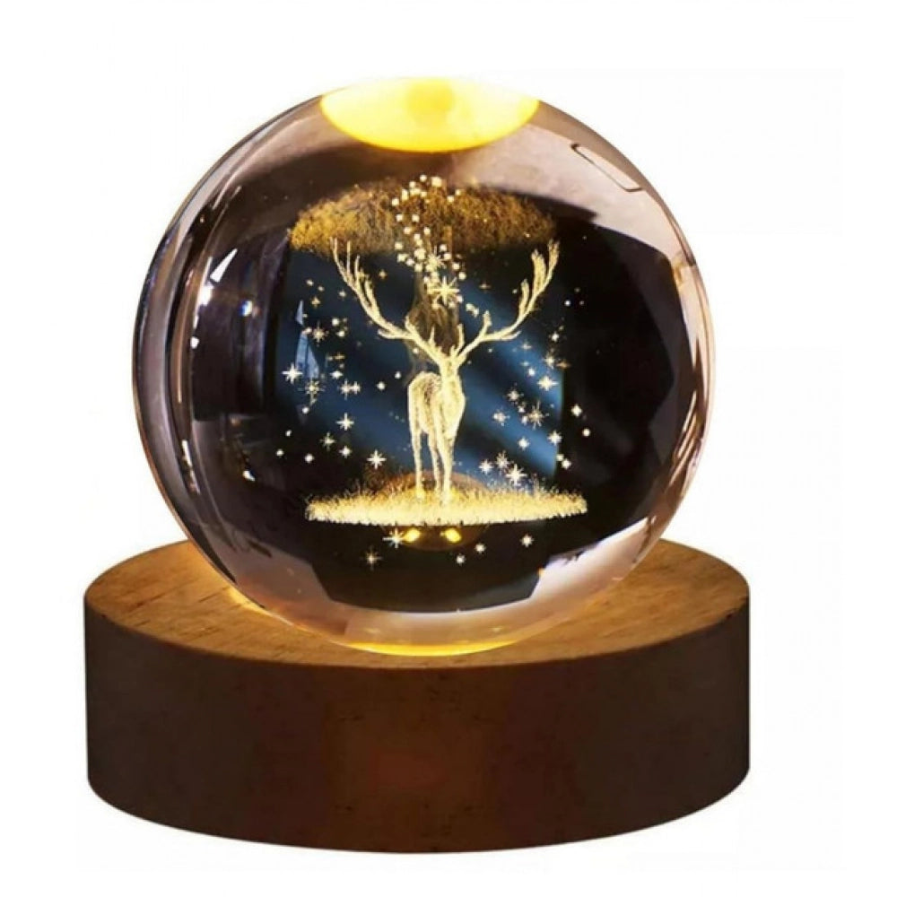 Pack of 2 Crystal Night Lamps – Multicolor, Assorted Designs