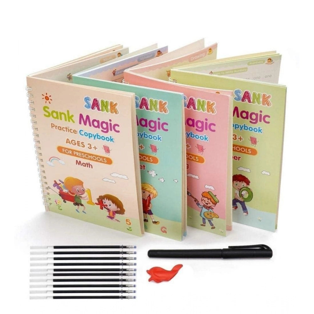 Generic Pack of 3 Magic Drawing Books for Kids (Multicolor)