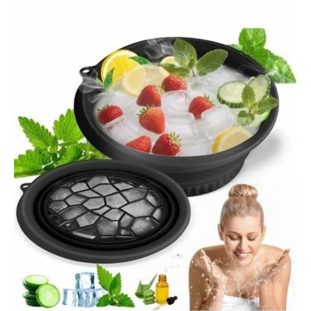 Silicone Collapsible Face Ice Bath Bowl