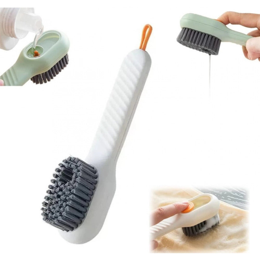 Pack of 3 Soap Dispensing Cleaning Brushes – Multicolor | Kitchen & Household Scrub Brush
