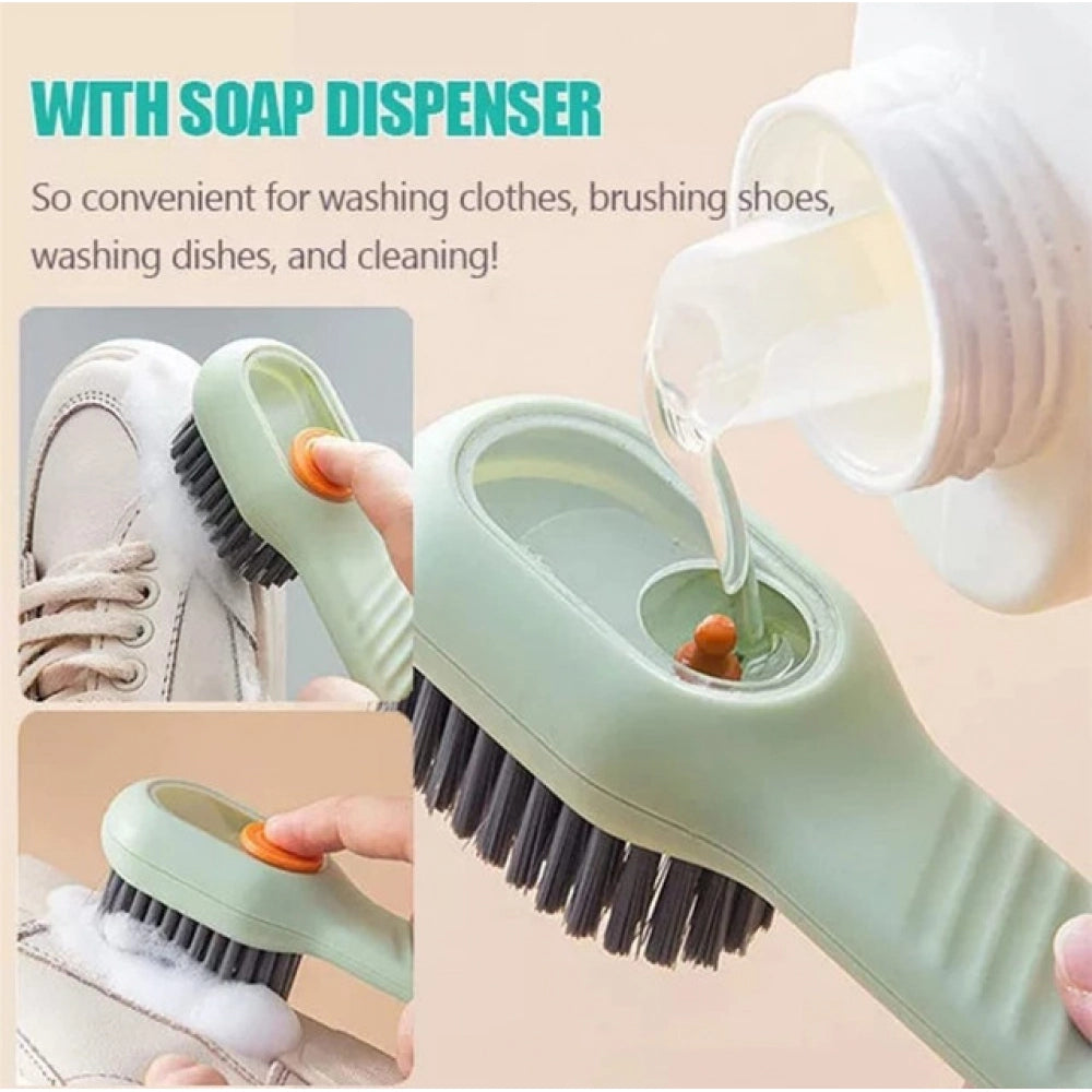 Pack of 3 Soap Dispensing Cleaning Brushes – Multicolor | Kitchen & Household Scrub Brush