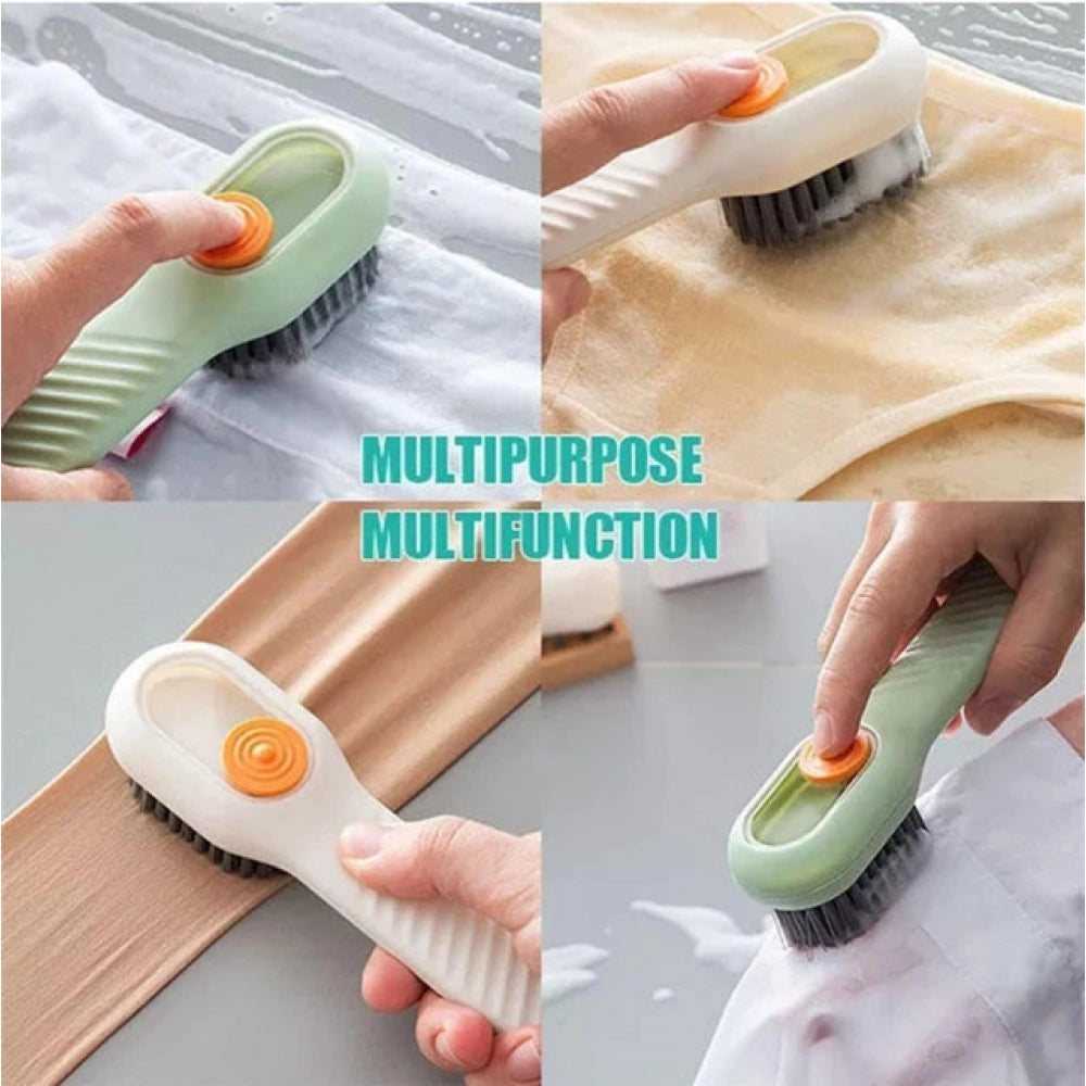 Pack of 3 Soap Dispensing Cleaning Brushes – Multicolor | Kitchen & Household Scrub Brush