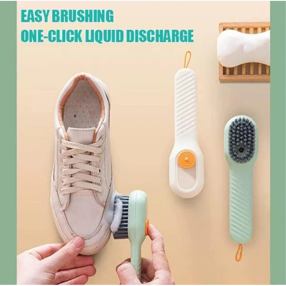 Pack of 3 Soap Dispensing Cleaning Brushes – Multicolor | Kitchen & Household Scrub Brush