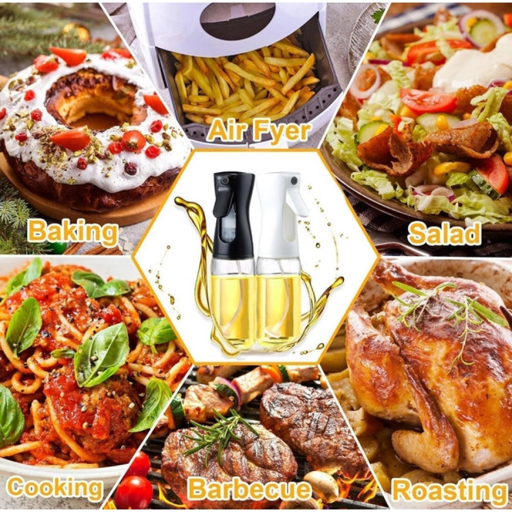 Pack of 2 Cooking Oil Sprayers – Black | Refillable Oil Spray Bottle