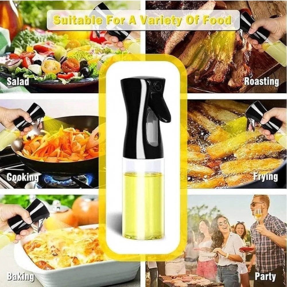 Pack of 2 Cooking Oil Sprayers – Black | Refillable Oil Spray Bottle