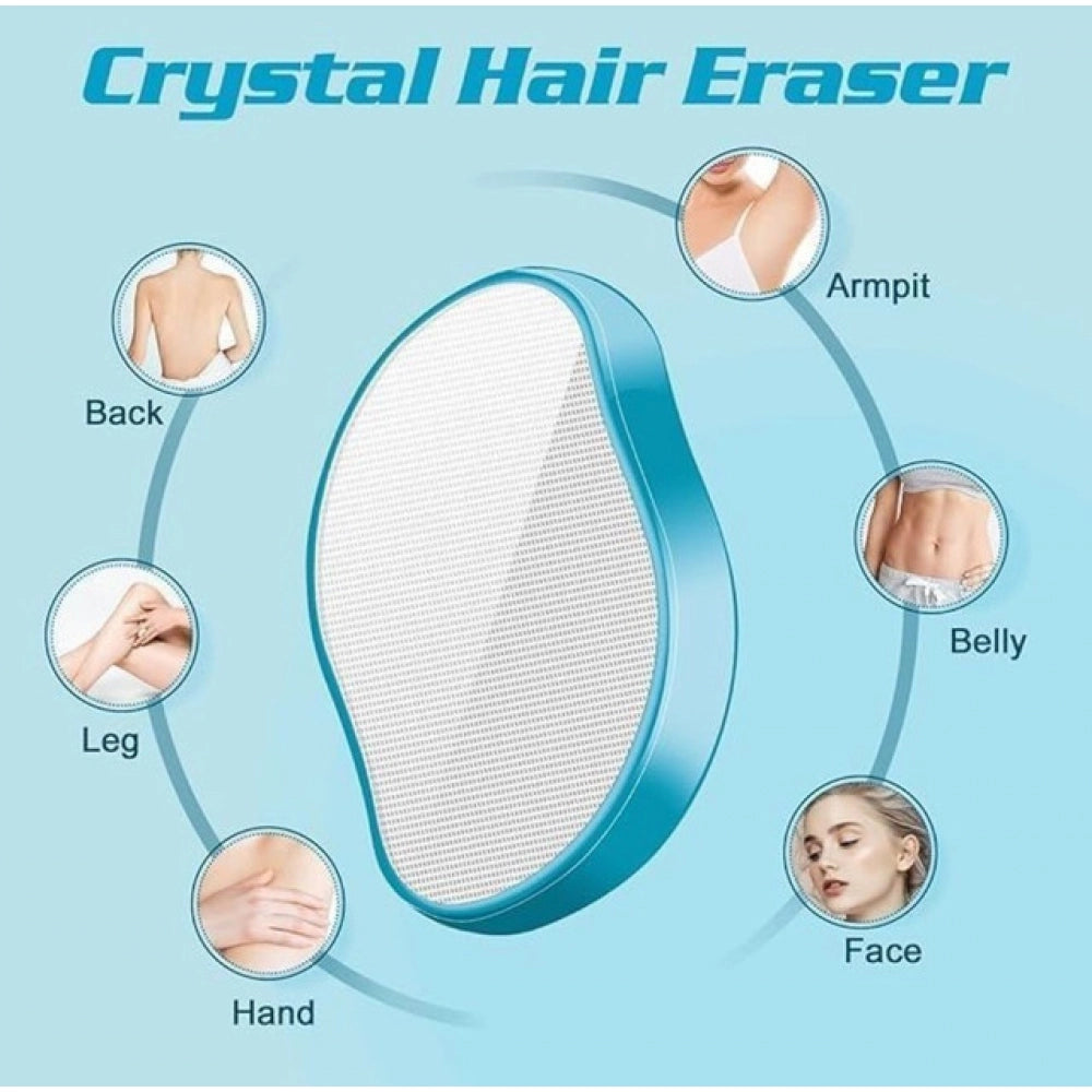 Generic Pack of 3 Crystal Hair Erasers – Painless Hair Removal Tool (Blue)