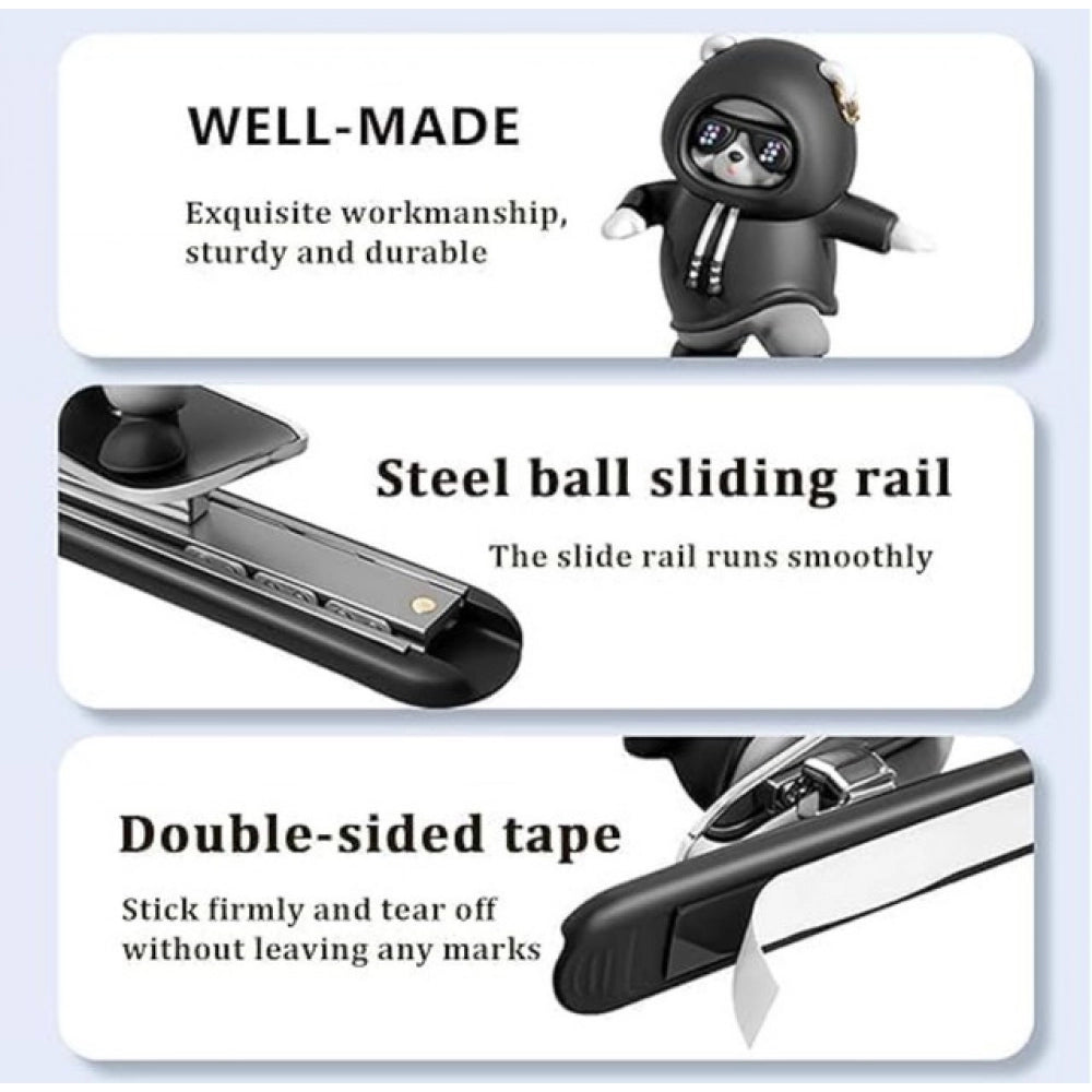 Generic Car Slidder Panda – Black | Cute Dashboard & Car Interior Accessory