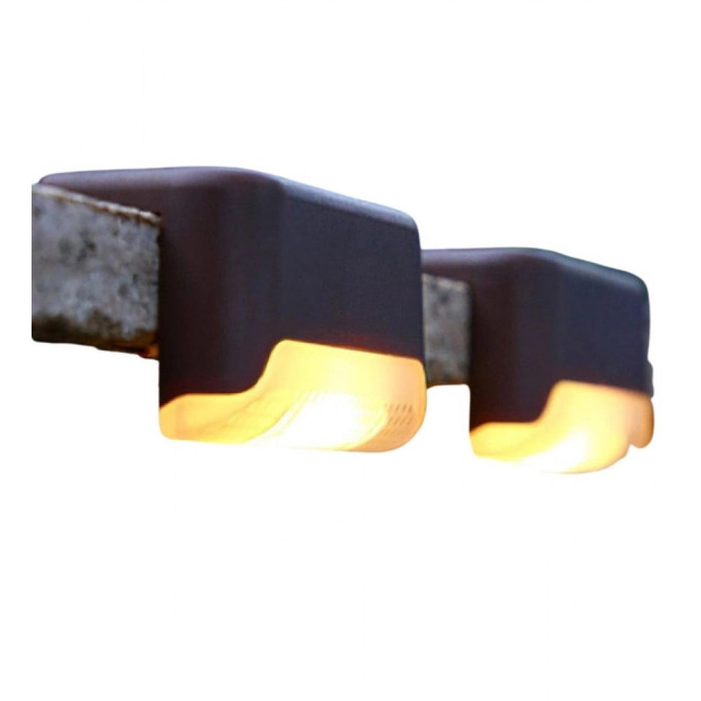 Pack of 4 Black Stair Deck Solar Lights – IP65 Waterproof