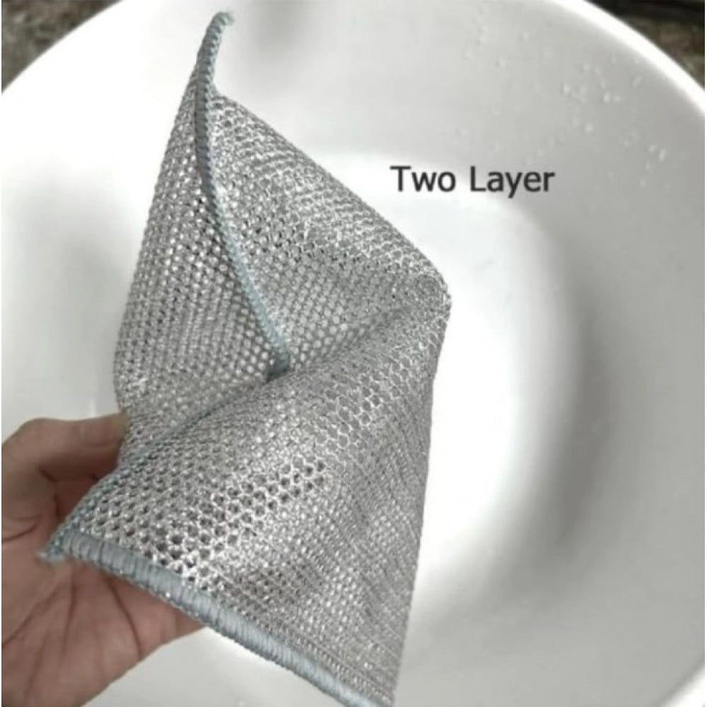 Pack of 5 Stainless Steel Dishwash Scrub | Silver