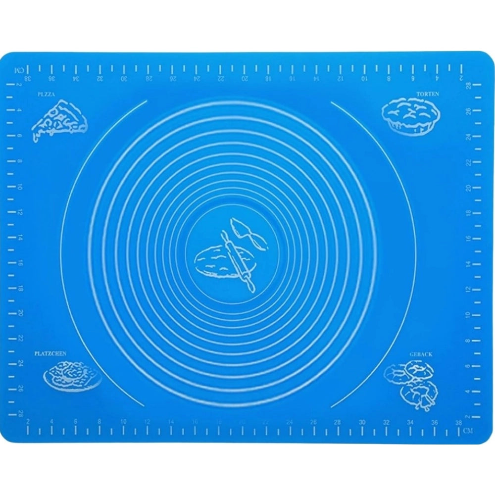Pack of 3 Silicone Roti Making Mats – Blue | Non-Stick Rolling Mat
