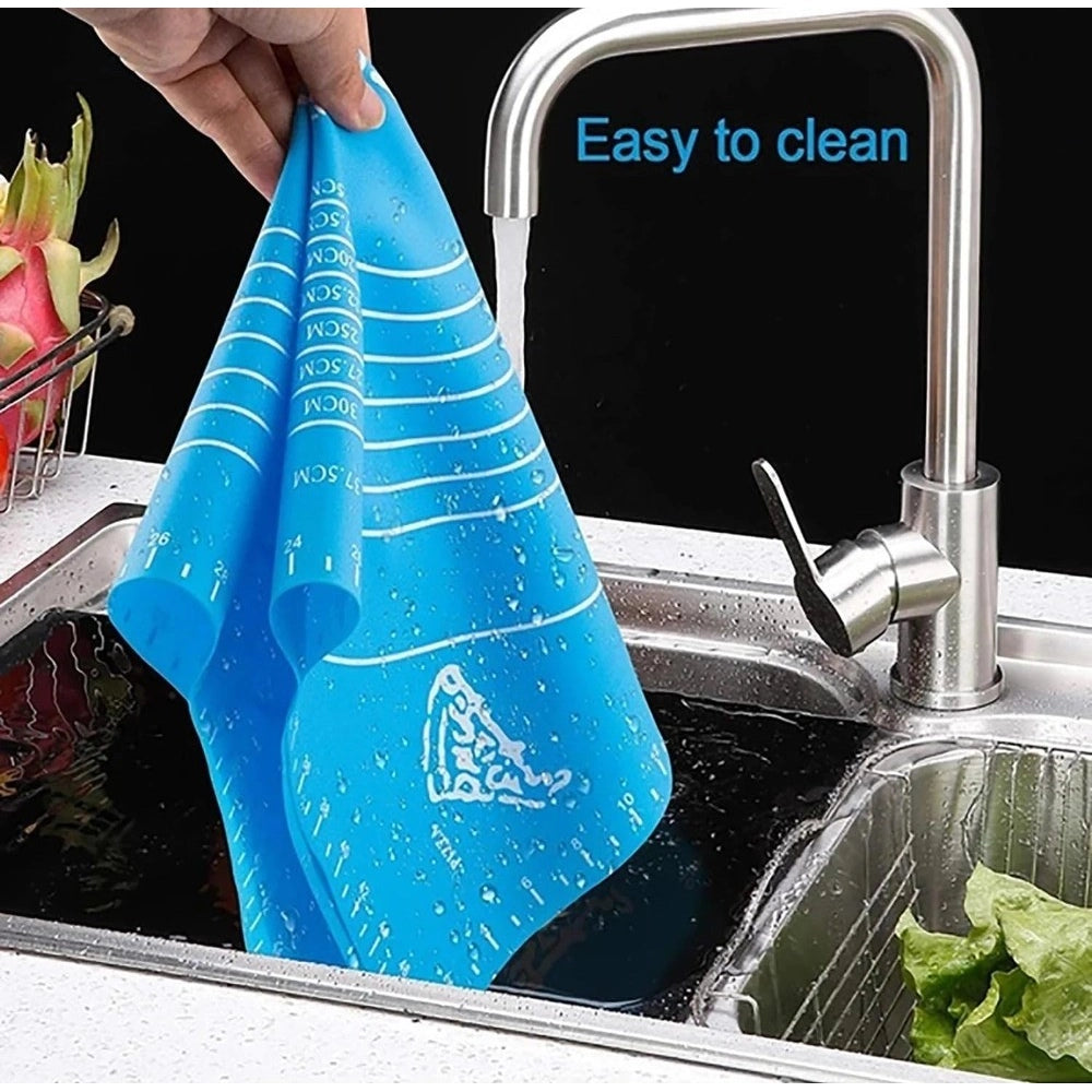 Pack of 3 Silicone Roti Making Mats – Blue | Non-Stick Rolling Mat