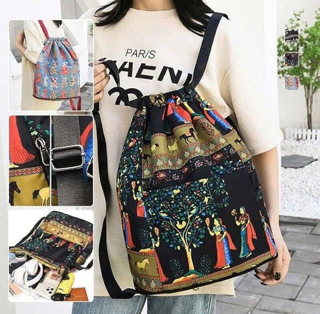 Generic Nylon-Polyester Printed Backpack (Multicolor)
