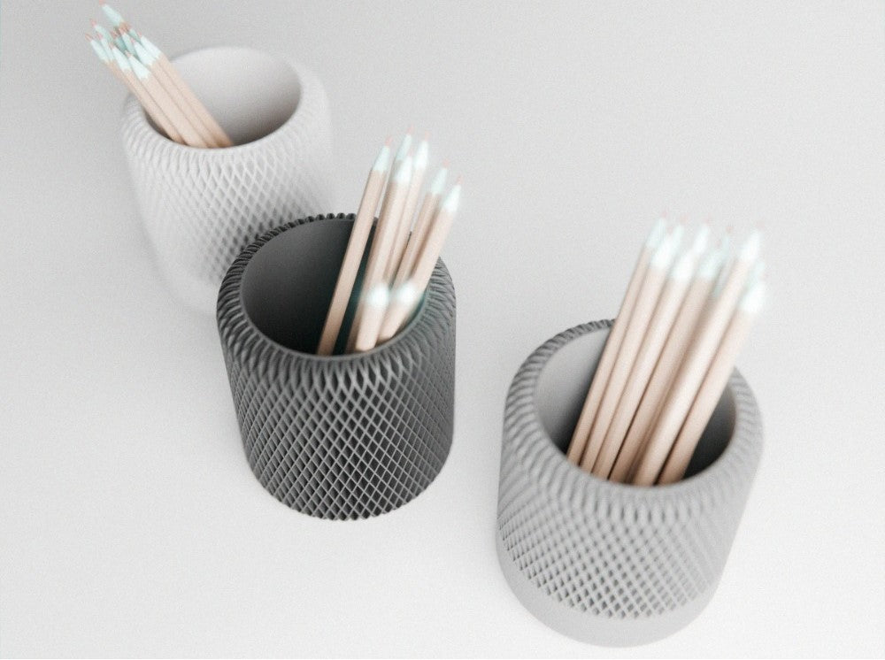 Generic Plastic Japandi Pencil Holder (Multicolor)