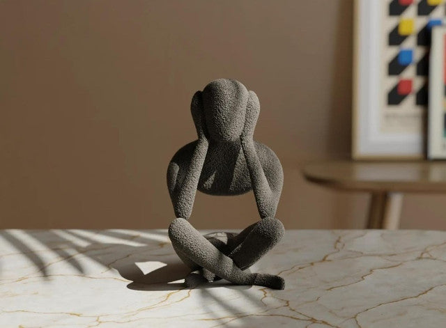 Generic Plastic No Evil Trio Set of 3 Pieces (Grey)