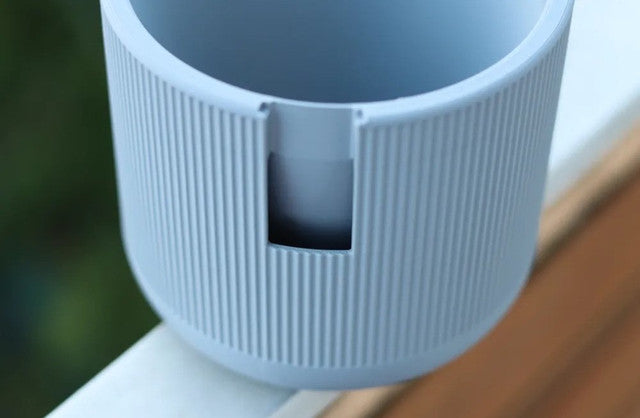 Generic Plastic Self-Watering Plant Pot With a Narrow Design (Grey)