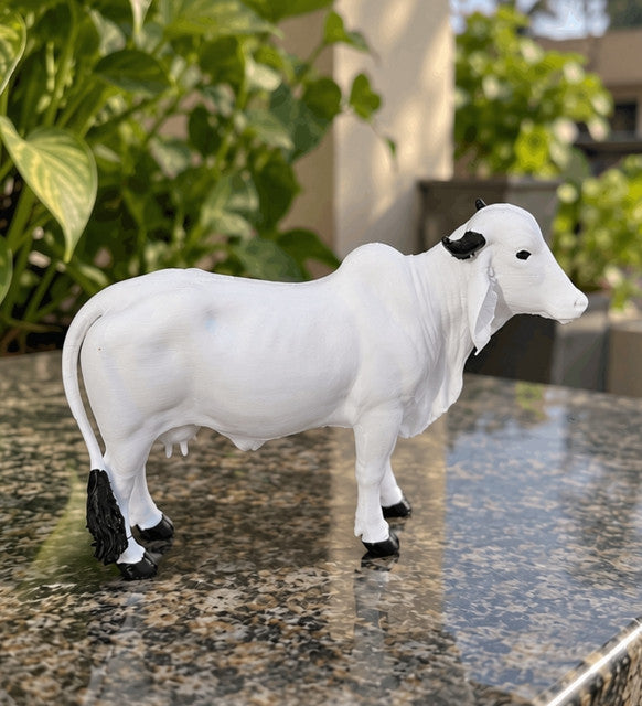 Generic Plastic Standing Cow Showpiece (White)
